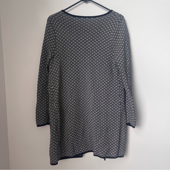 41 Hawthorne Black and White long Cardigan Sweater Size Small - Picture 6 of 9